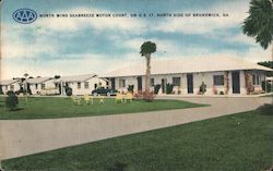 North Wing Seabreeze Motor Court Postcard