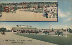 Clark's Deluxe Auto Courts Postcard