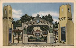 Entrance to Camp Grande Postcard