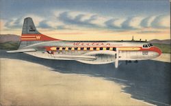 Western's Famed Convair-Liner Postcard