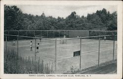 Tennis Courts, Carroll Vacation Club Postcard