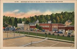Business Section from Recreation Center Saluda, NC Postcard Postcard 