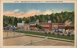 Business Section from Recreation Center Postcard