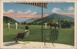 Looking Across Golf Course Towards Balsam Range from Clubhouse, Waynesville Country Club Postcard