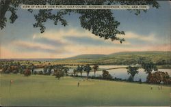 View of Valley View Public Golf Course showing Reservoir Postcard