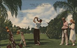 Golfing - The Year 'Round - in Tropical Florida Postcard Postcard Postcard