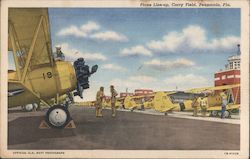 Plane Line-up Corry Field Postcard