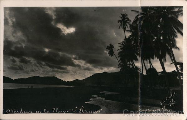 Walking on the Beach at Night Acapulco Mexico