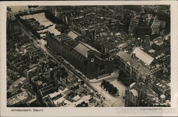 Aerial View of Beurs van Berlage Amsterdam Netherlands