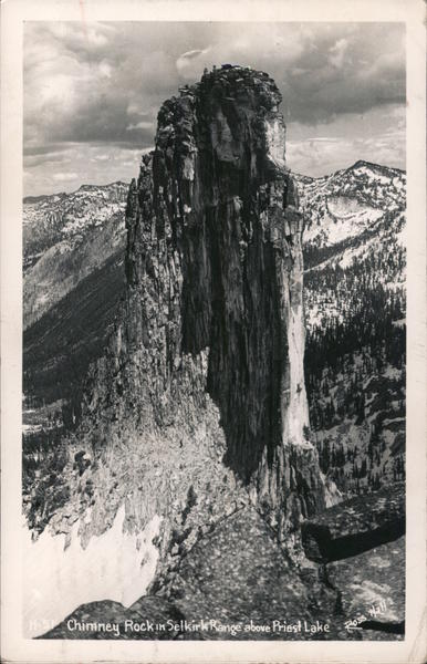 Chimney Rock in Selkirk Mountains Above Priest Lake Idaho