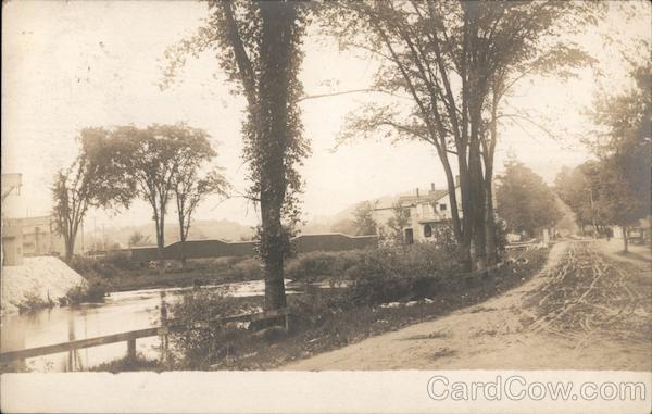 Dirt Road, River, and House Northfield Vermont