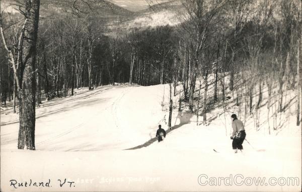 Snow Ski Scene Rutland Vermont