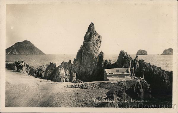 View of Ocean From Paseo Claussen Mazatlan Mexico