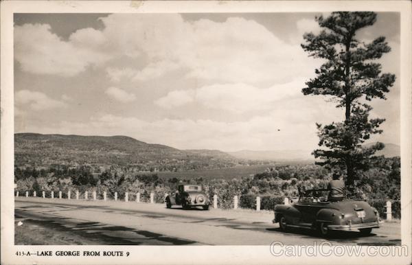 Scenic View From Route 9 Lake George New York