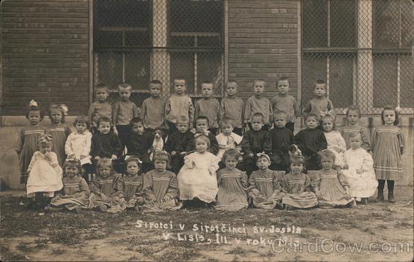 Czech Portrait of Orphans in 1913 Lisle Illinois