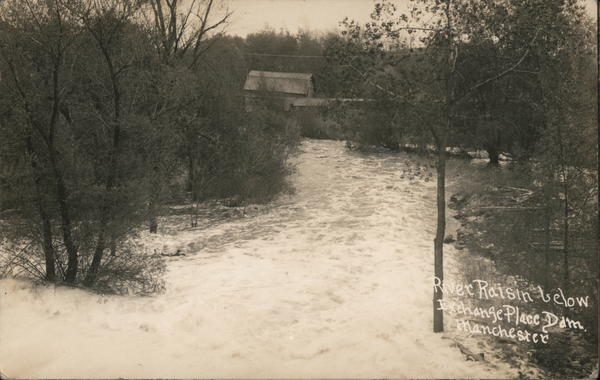 River Raisin Below Exchange Place Dam Manchester Michigan