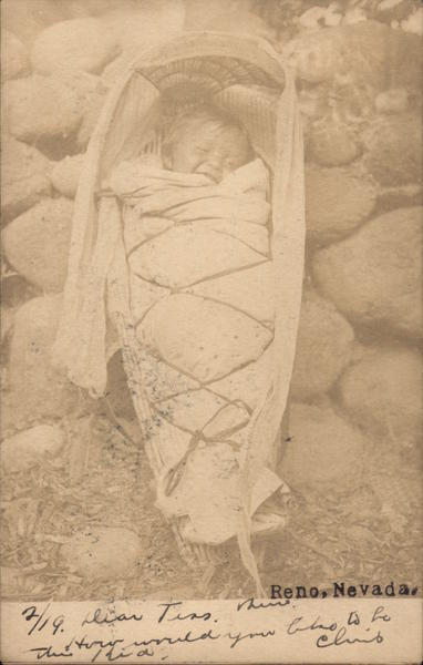 Native American Infant in Cradle Board Reno Nevada