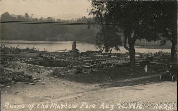 Ruins of the Marlow Fire - August 20,1916 New Hampshire