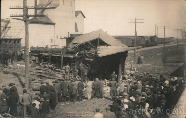 People Viewing Train Accident Disasters