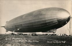 Graf Zeppelin - August 26, 1929 - "Around the World Trip" Postcard