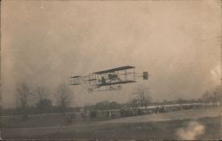 Glenn Curtiss Biplane at the Fairgrounds Postcard