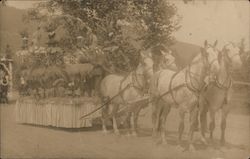 Horse Drawn Parade Float, Ulster County Fair Postcard