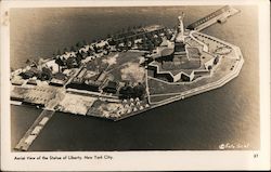 Aerial View of the Statues of Liberty Postcard