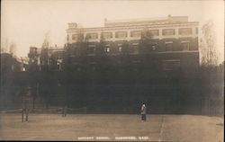 Sargent School, Tennis Courts Postcard