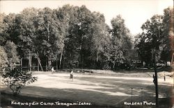 Keewaydin Camp Tennis Courts Temagami Lakes Postcard