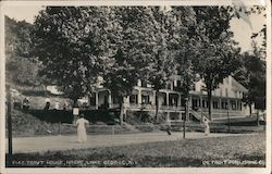 Trout House, Hague Tennis Court Postcard