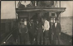 Five Men on a Boat Postcard