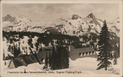 Paradise Inn and Tatoosh Range, June, Rainier National Park Washington Postcard Postcard Postcard