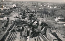 Railroad Wreck Aftermath, January 11, 1965 Sterling, OH Postcard Postcard 