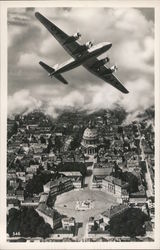A Condor Plane Above the Amalienborg Palace Postcard