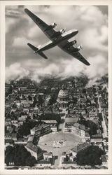 A Condor Plane Above the Amalienborg Palace Copenhagen, Denmark Postcard Postcard Postcard