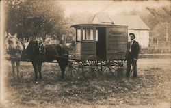 Rawleigh's Remedies Salesman & Delivery Wagon Postcard