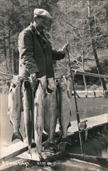 At Alpine Lodge, Fishing Postcard