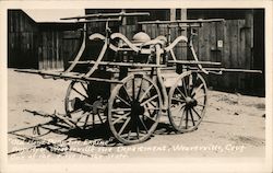 Old Hand Powered Fire Engine, Weaverville Fire Department Postcard