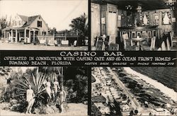 Casino Bar - Operated in Connection with Casino Cafe and 65 Ocean Front Homes Postcard