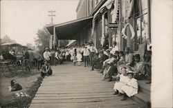 Gathering of People - Frontier Town, Dentist Sign Postcard