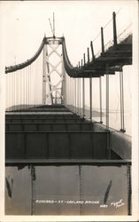 Roadbed on San Francisco to Oakland Bridge Postcard