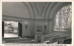 Interior Crematory Chapel, Cypress Lawn Memorial Park San Francisco, CA Postcard Postcard Postcard