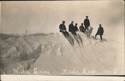 Men in Snow Shoes, Winter Scenes 1915-16 Postcard