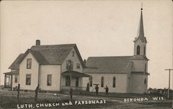 Luth. Church and Parsonage Postcard