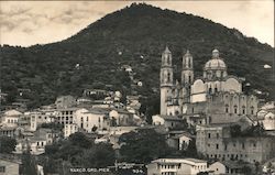 View of City Against Hill Postcard