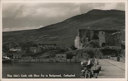King John's Castle with Slieve Foy in Background, Carlingford Limerick, Ireland Postcard Postcard Postcard