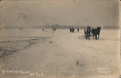 Scraping Snow No. 217 Antioch, IL Postcard Postcard 