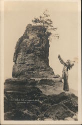 Chief White Elk at Siwash Rock Postcard