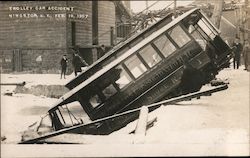 Trolley Car Accident - Feb 10, 1907 Postcard
