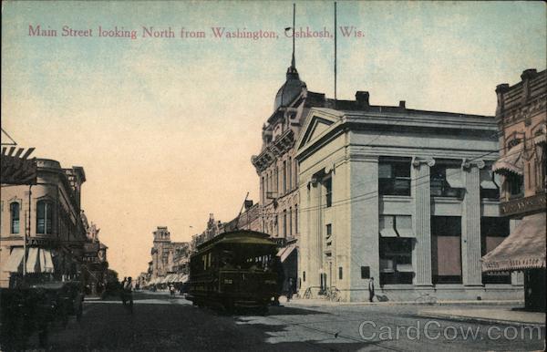 Main Street Looking North From Washington Oshkosh Wisconsin